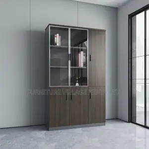 Office Cabinet; 3-door Wooden Office Storage Cabinet