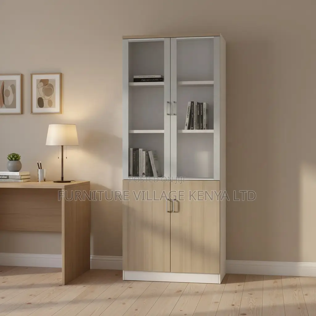 Office Cabinet; 3-door Wooden Office Storage Cabinet