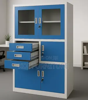 Office Cabinet : 2-door Metallic Office Filing Cabinet With Safe