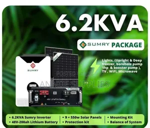 6.2kva Hybrid Inverter+200ah 48v Ion Lithium Battery