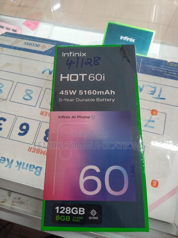 New Infinix Hot 60i 128 GB Silver