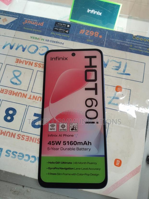 New Infinix Hot 60i 128 GB Silver - thumbnail 2