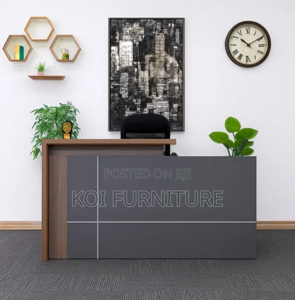 Office Desk : 1.8m Modern Wooden Office Reception Desk