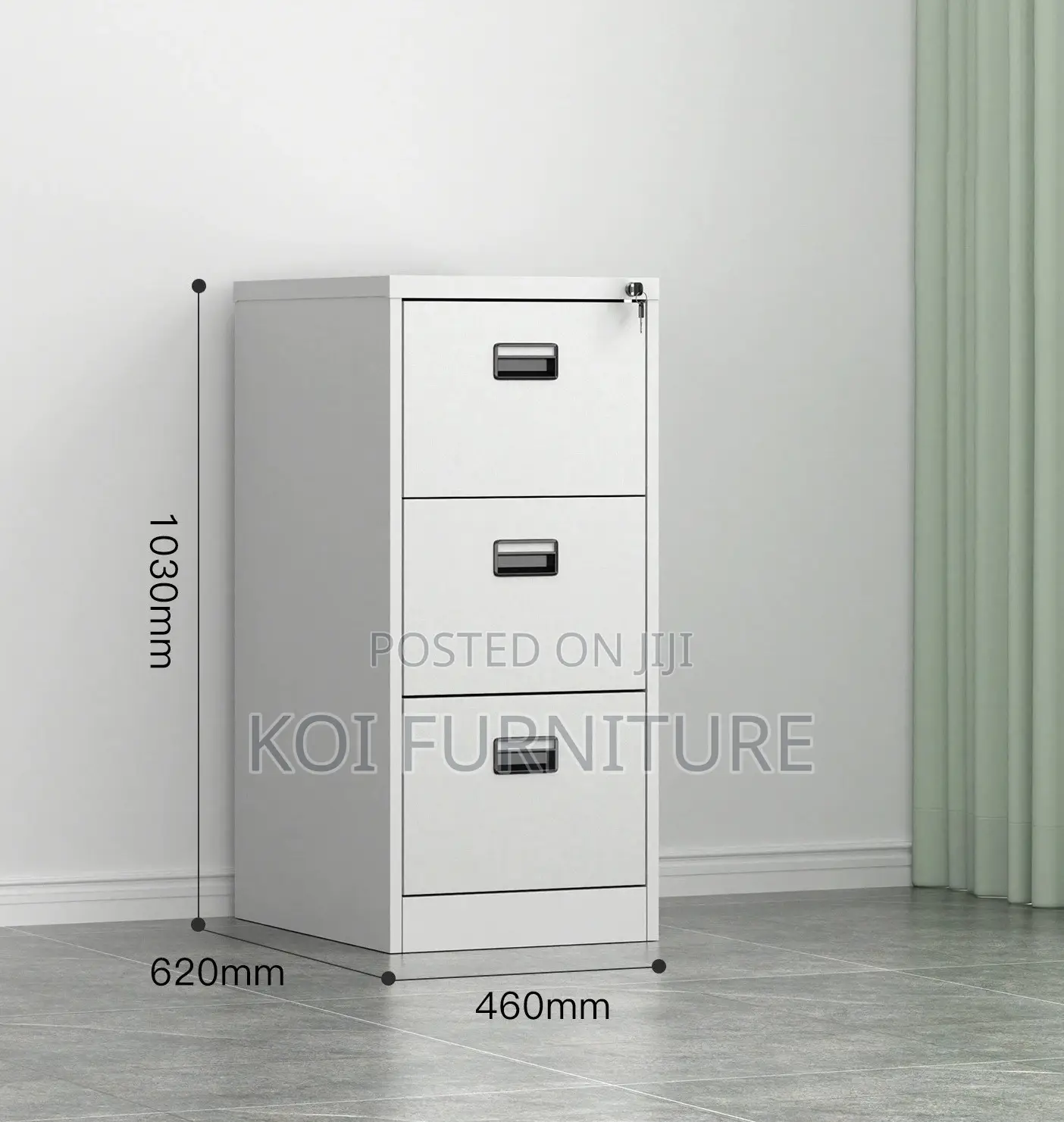 Office Cabinet : Steel Office 3-Drawer Filing Cabinet
