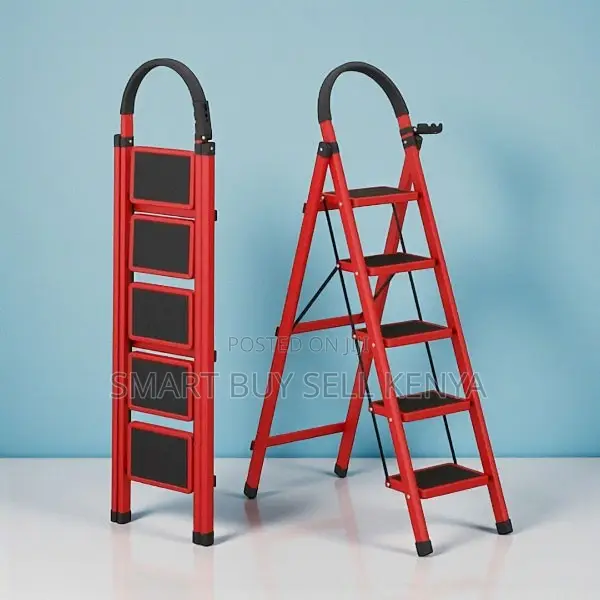 Home Essential Foldable Aluminum Durable 5 Step Ladder Stepladder