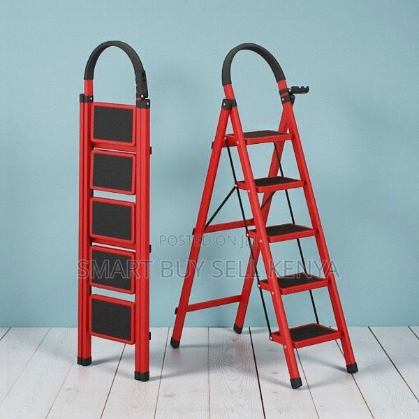 Efficient Foldable Aluminum Easy Storage 5 Step Ladder Stepladder