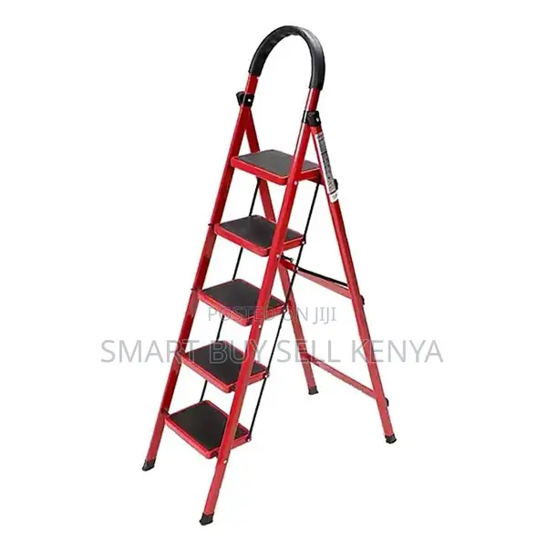 Premium Quality Foldable Aluminum Stable 5 Step Ladder Stepladder
