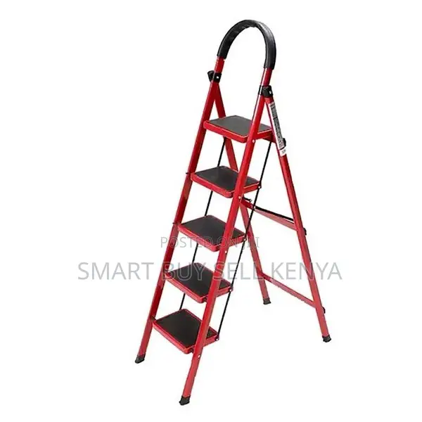 Household Foldable Aluminum Lightweight 5 Step Ladder Stepladder