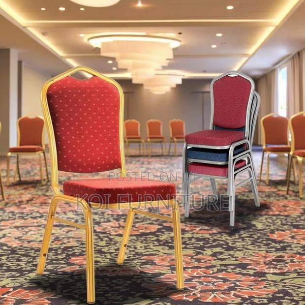 Office Chair Red Stackable Banquet Event Chair - thumbnail 8