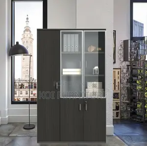 Office Cabinet : 3-Door Wooden Executive Office Cabinet
