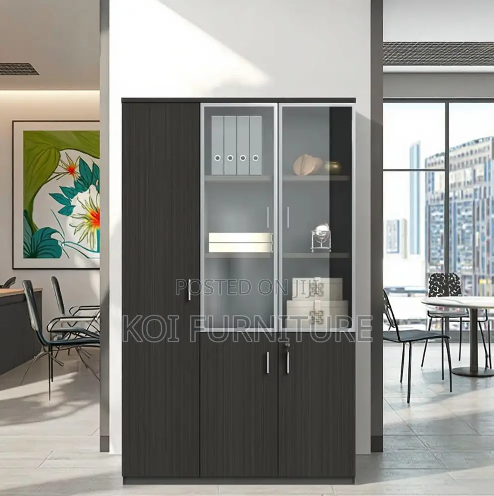 Office Cabinet : 3-Door Wooden Executive Office Cabinet