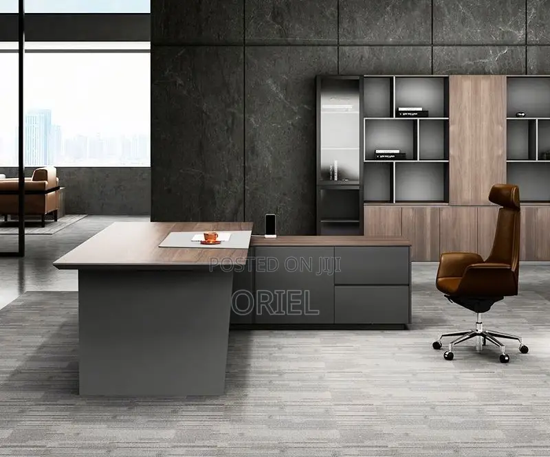 Office Desk : 1.6 M L-Type Executive Office Desk