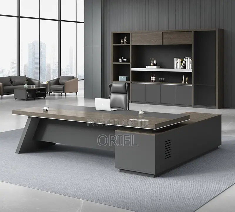 Office Desk : 1.6 M L-Type Executive Office Desk