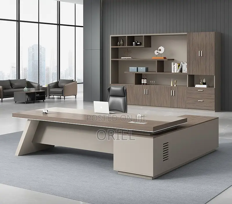Office Desk : 1.6 M L-Type Executive Office Desk