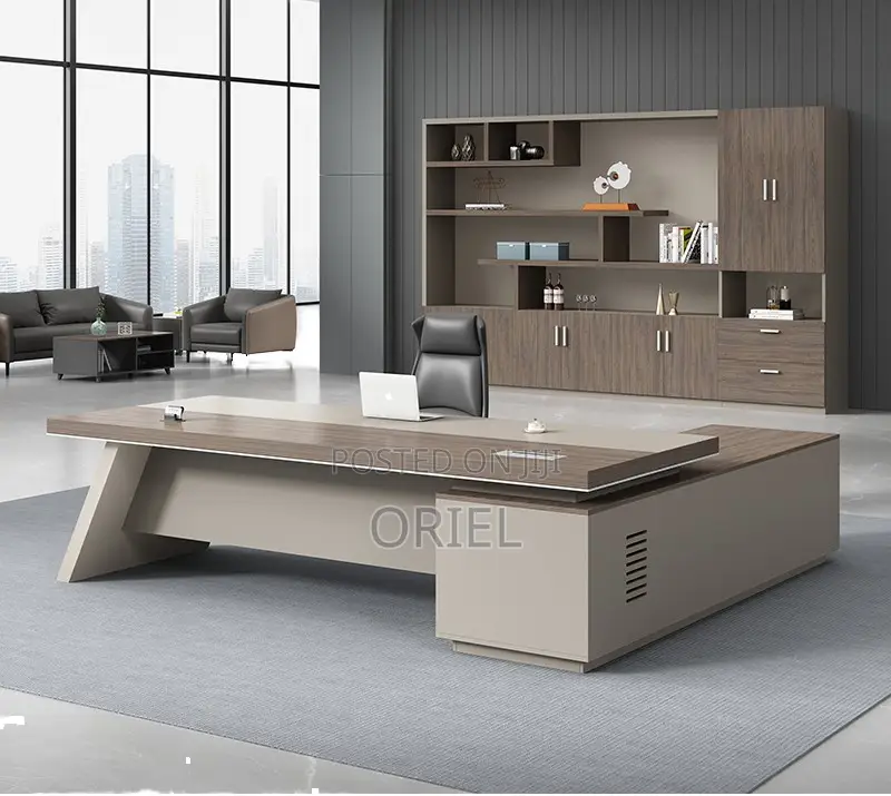 Office Desk : 1.6 M L-Type Executive Office Desk
