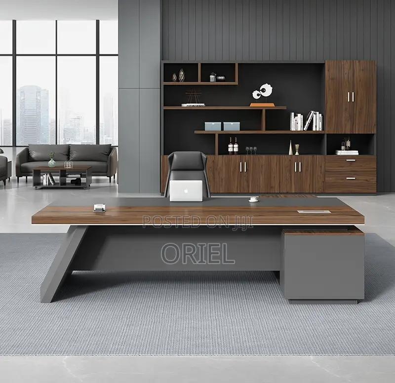Office Desk : 1.6 M L-Type Executive Office Desk
