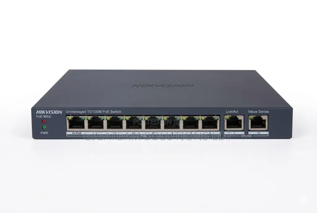 Hikvision Ds-3e1310p-Ei/M 8 Port Fast Ethernet Smart Poe Switch