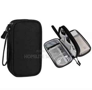 Travel Cable Organizer. Water Proof Double Partitioned