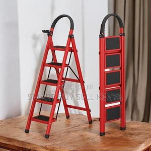 Portable Home Foldable Aluminum Utility 5 Step Ladder Stepladder - thumbnail 2