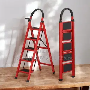 Indoor Foldable Aluminum Practical Design 5 Step Ladder Stepladder