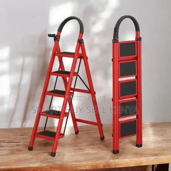 Indoor Foldable Aluminum Practical Design 5 Step Ladder Stepladder
