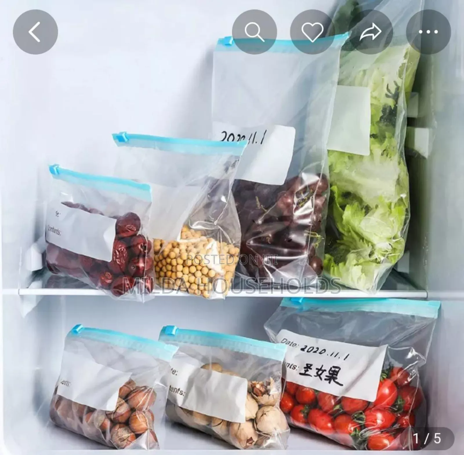 Fridge Zip Bag