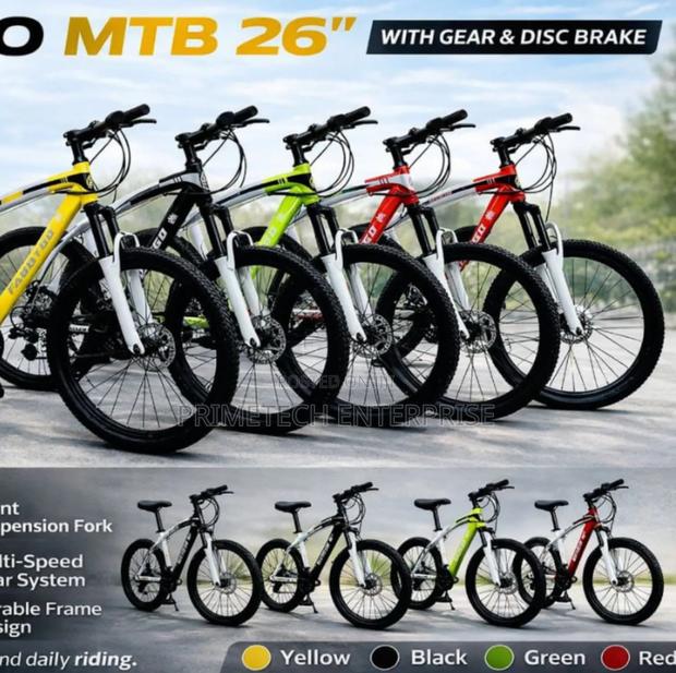 Mtb Mountain Bike With Disc Brakes Size 26