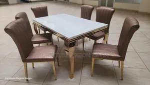 Marble Top Six Seater Dinning Table.