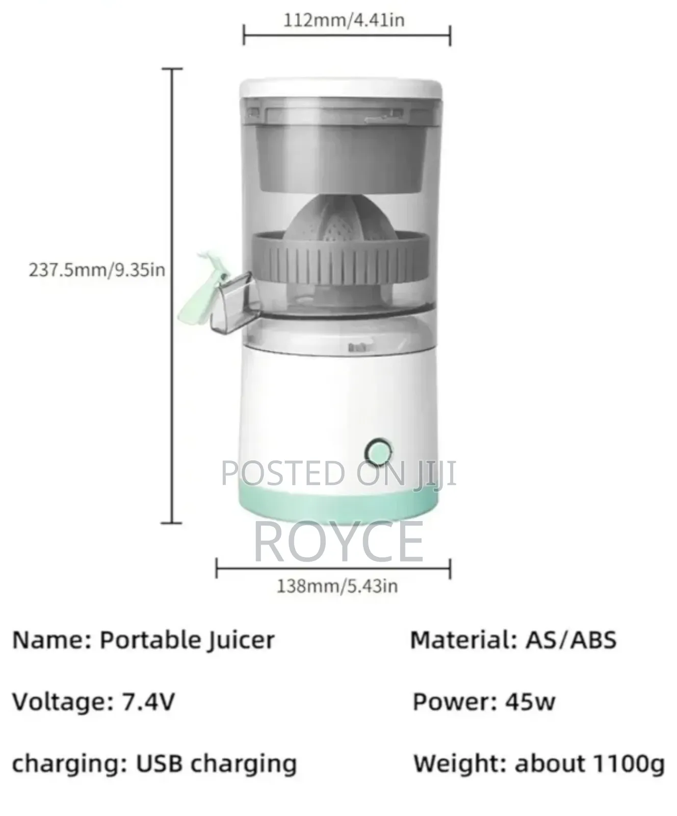 Rechargeable Citrus Juicer