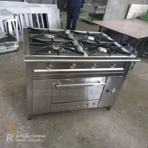 Stainless Steel Four Burner Gas Cookers With Built-in Ovens
