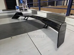 Raised Car Spoiler Lip Wing Universal Saloon Black
