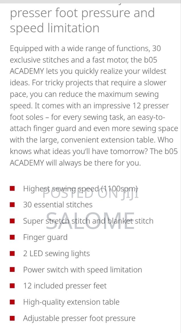 Bernette B05 Academy Sewing Machine - thumbnail 4