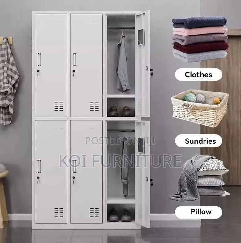 Office Cabinet : 6-Locker Steel Filing Cabinet