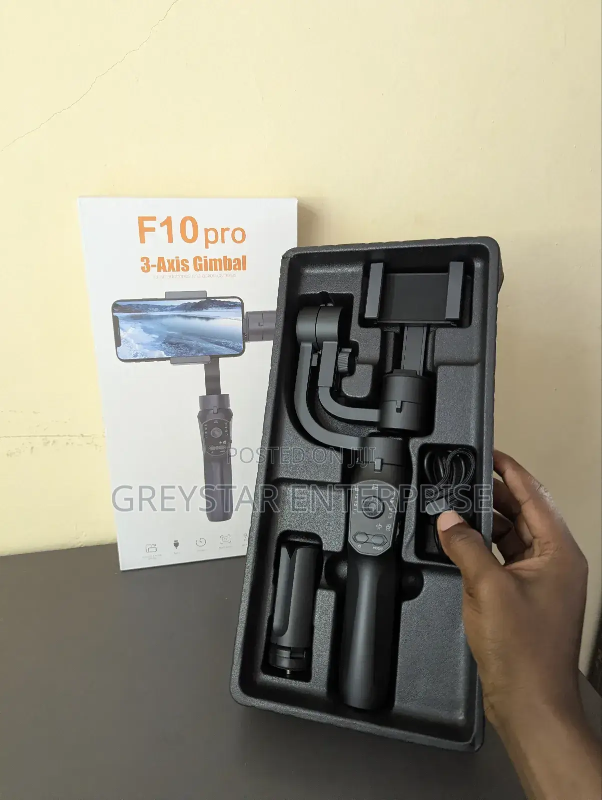3-Axis Hand Held Mobile Phone Gimbal Stabilizer Ai Smart Tracking F10