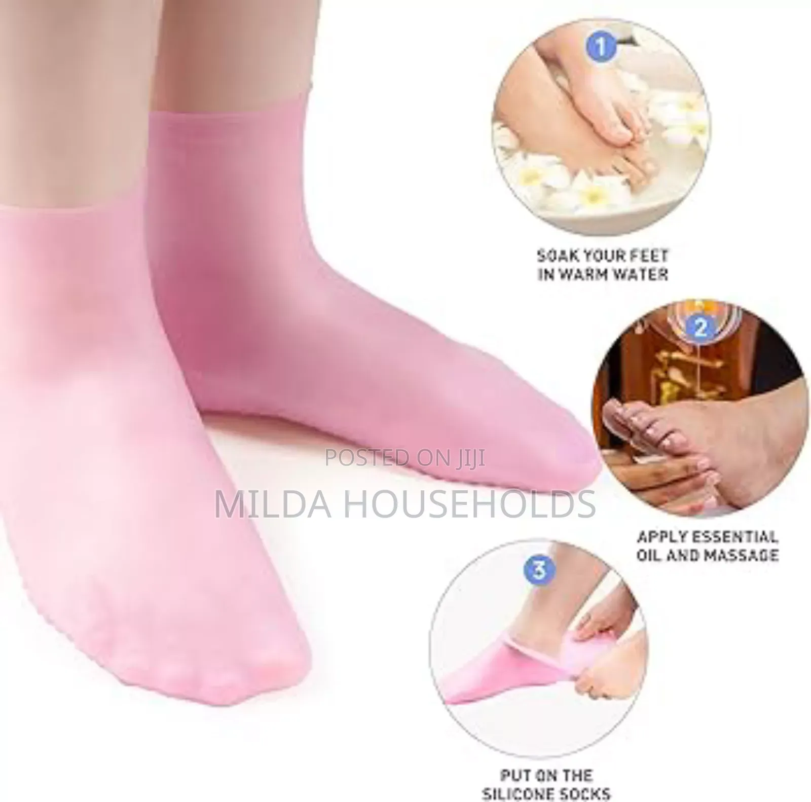 Silicone Moisture Gel Socks Keeps Your Feet Moisturised.