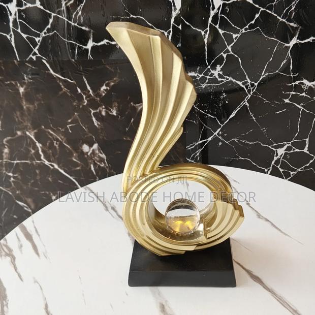Abstract Gold Ceramic Decor . Ideal for Home and Office Deco