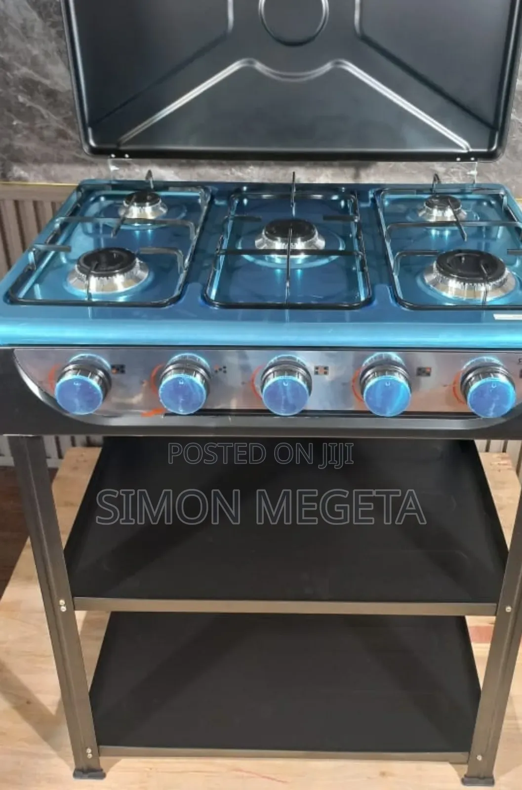 Starlux 5 Burner Standing Cooker With Shelves