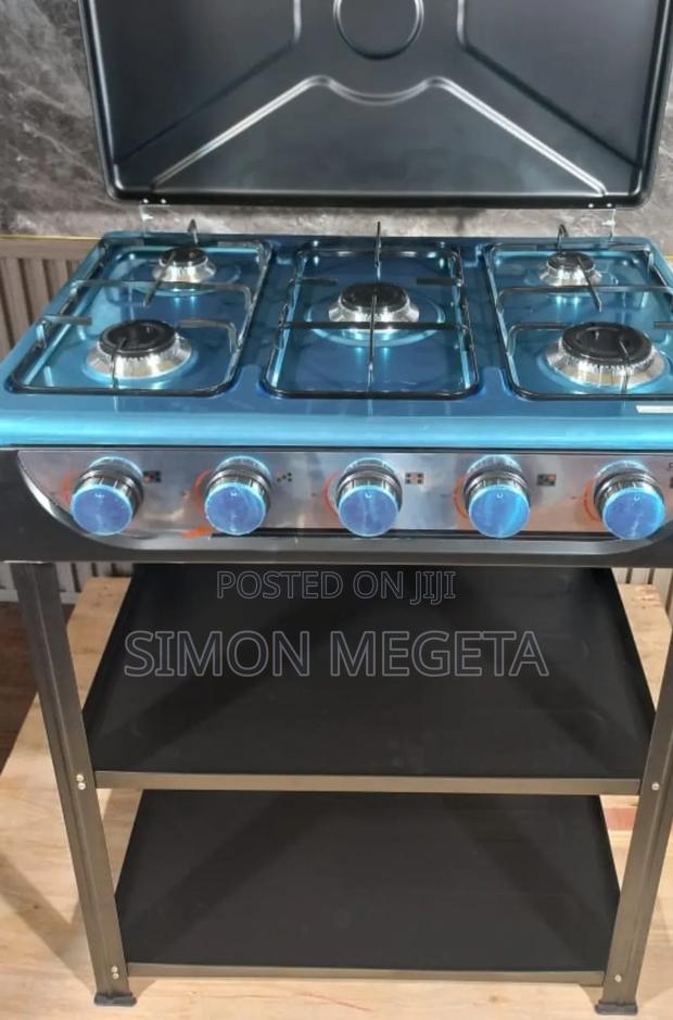 Starlux 5 Burner Standing Cooker With Shelves