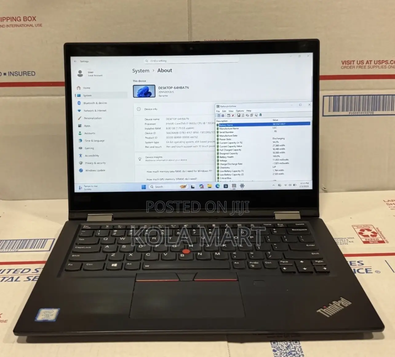 New Laptop Lenovo ThinkPad X390 Yoga 16GB Intel Core i5 SSD 256GB