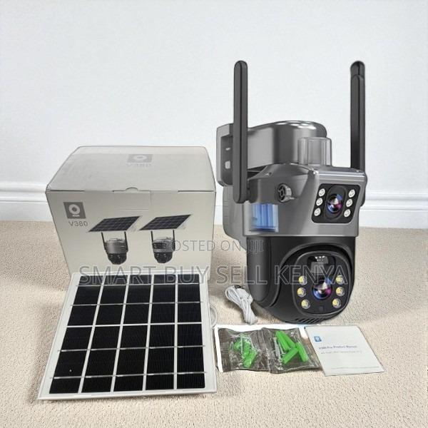 12mp Ultra Hd Clear Video 4g PTZ Rotating Dual Lens Solar Camera