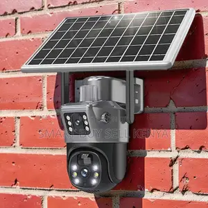 Easy Wireless Installation 12mp 4g PTZ Rotating Dual Lens Solar Camera