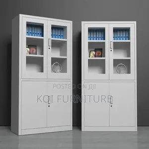 Office Cabinet; Grey Executive Two Doors Filing Cabinets