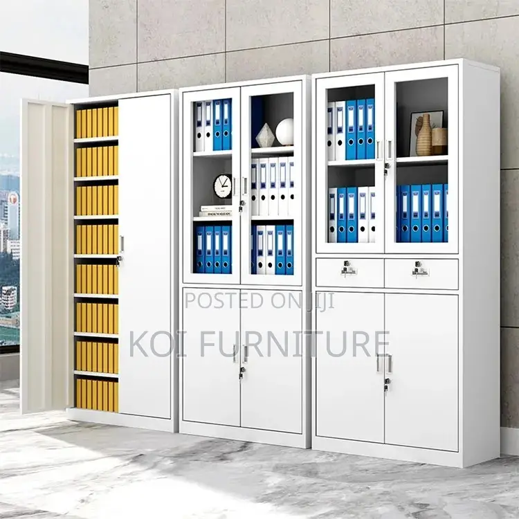 Office Cabinet; Grey Executive Two Doors Filing Cabinets