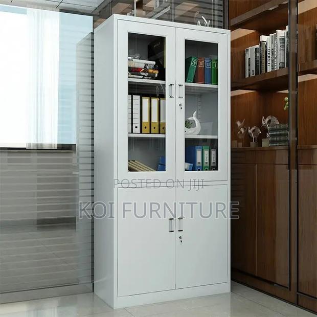 Office Cabinet; Grey Executive Two Doors Filing Cabinets - thumbnail 4