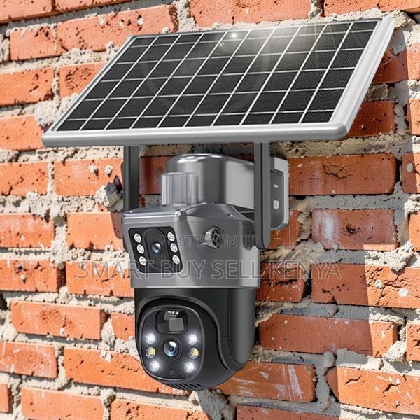 Smart Security Solution 12mp 4g PTZ Rotating Dual Lens Solar Camera
