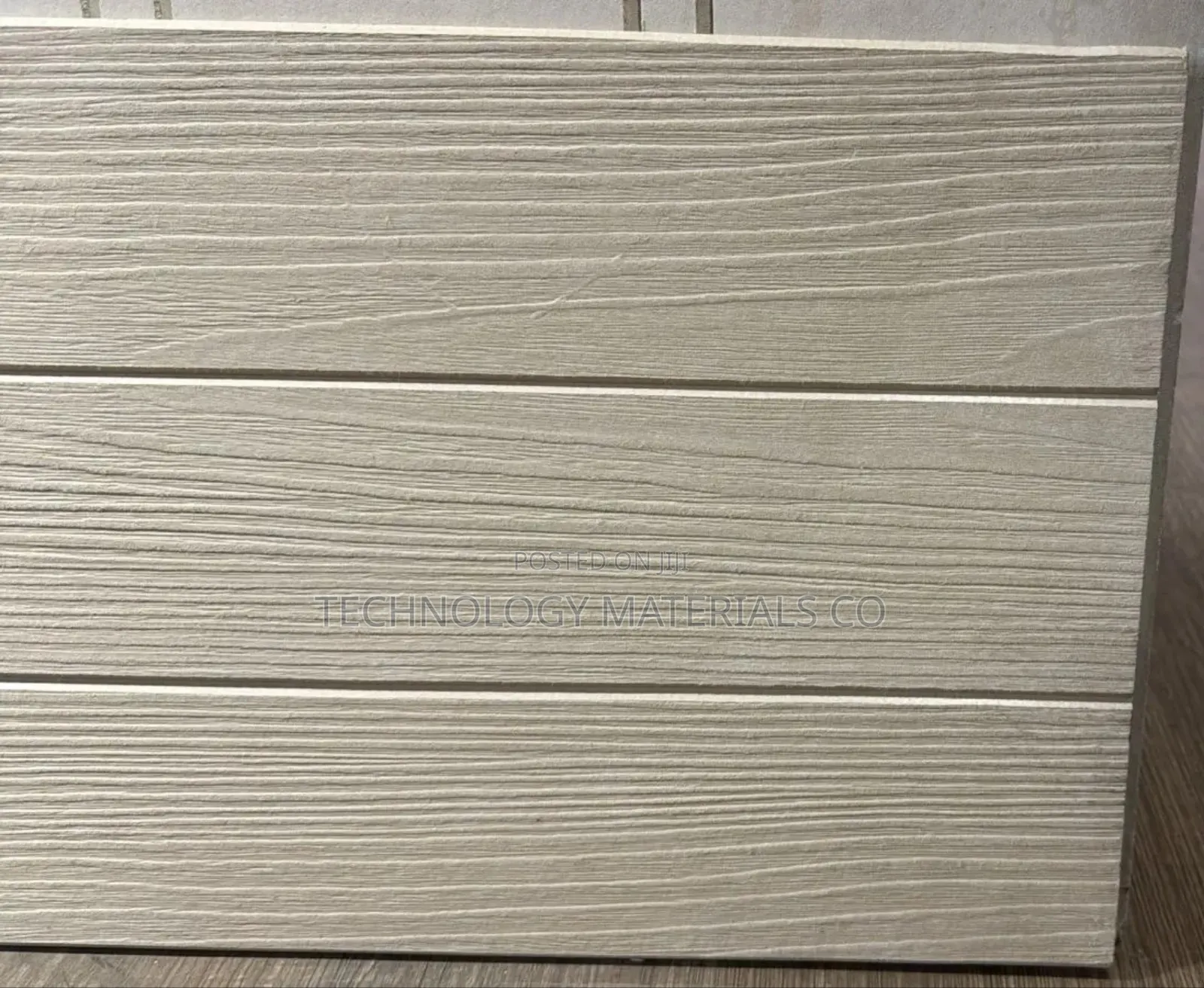 Uncoloured Wood Design Double v-Groove Fiber Cement Board 2.4m X 0.3m