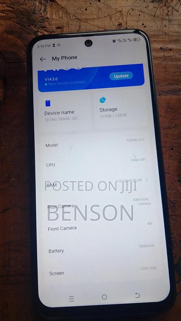 Tecno Spark 30C 128 GB Blue