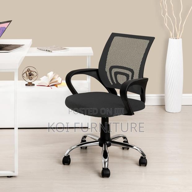Office Chair; Mesh Fabric Swivel Office Clerical Chair - thumbnail 3