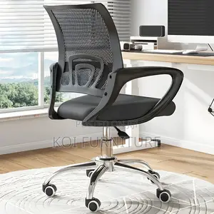 Office Chair; Mesh Fabric Swivel Office Clerical Chair