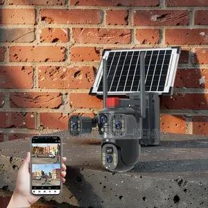 4g PTZ Tripple Lens Automatic Spotlight Activation Solar Camera
